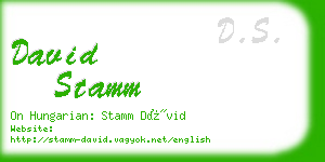 david stamm business card